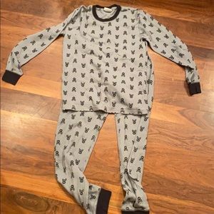 Waffle knit pajamas